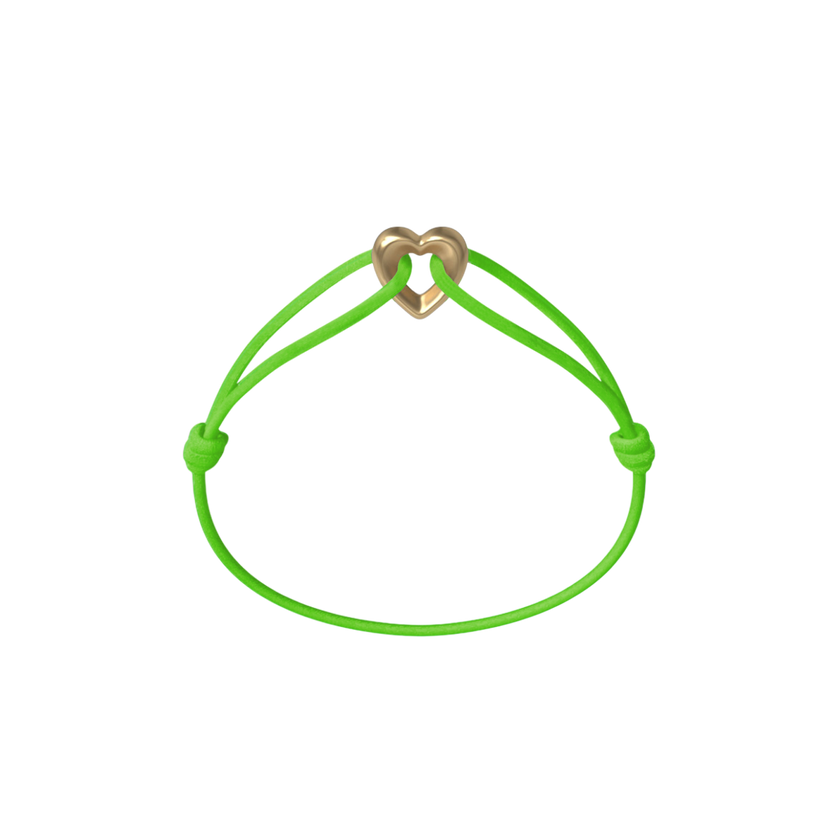 Golden Heart Cord Bracelet