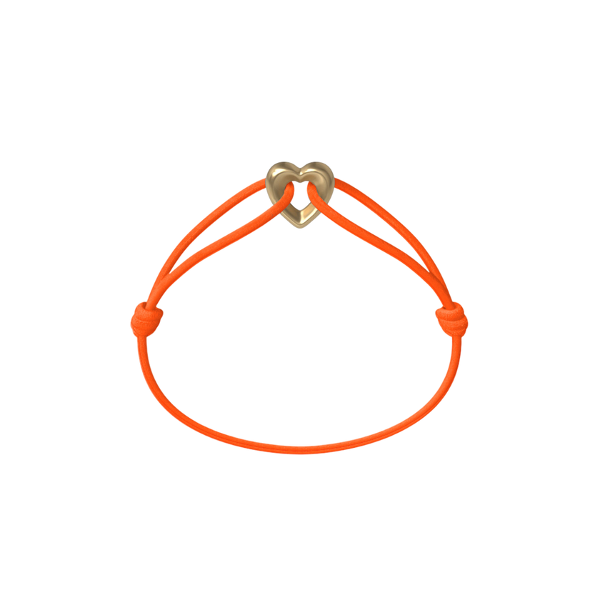 Golden Heart Cord Bracelet