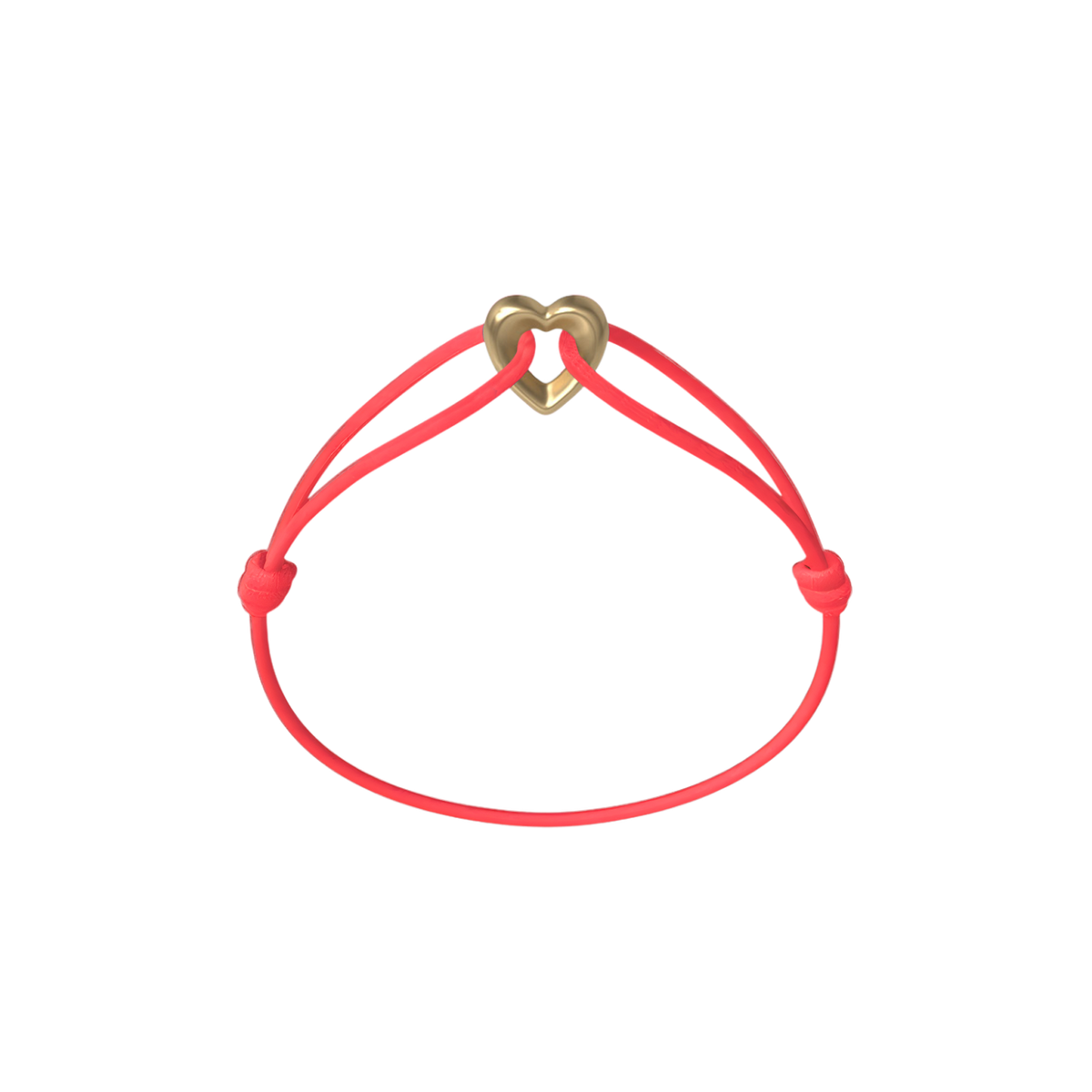 Golden Heart Cord Bracelet