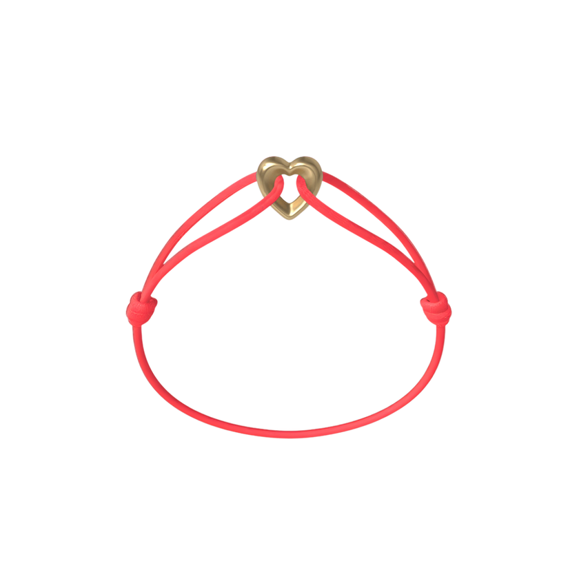 Golden Heart Cord Bracelet