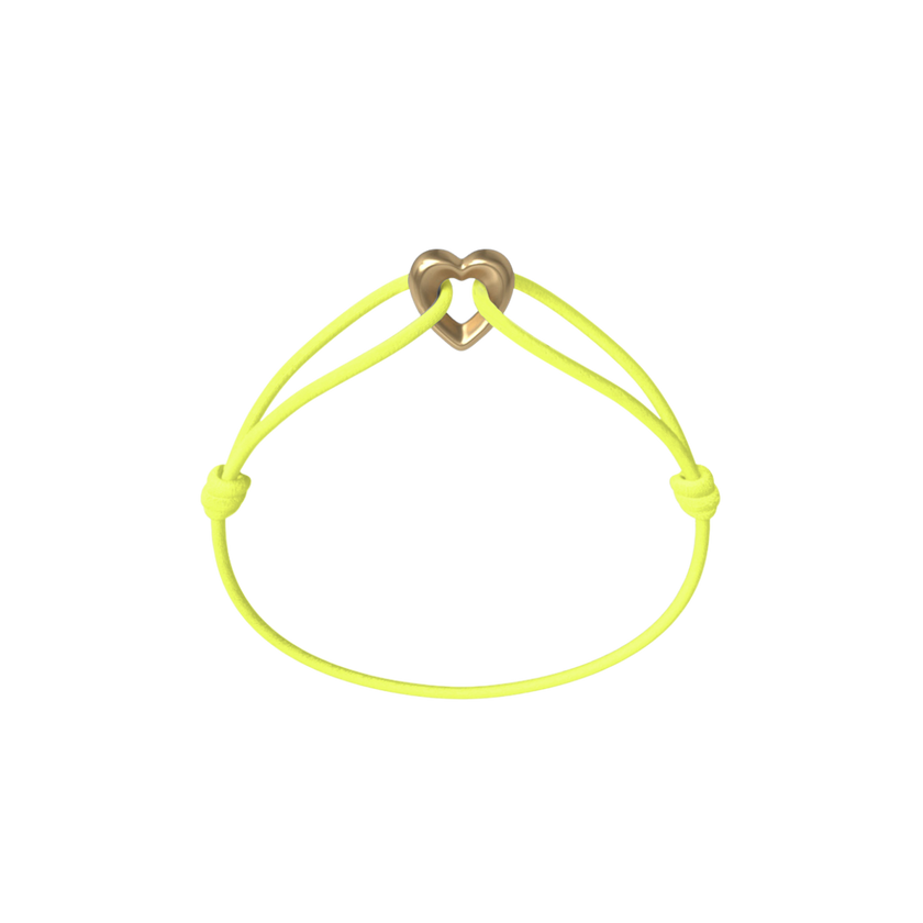 Golden Heart Cord Bracelet