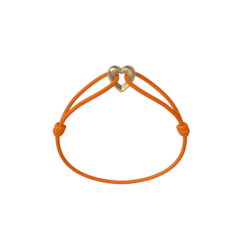 Golden Heart Cord Bracelet