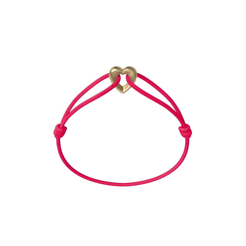 Golden Heart Cord Bracelet