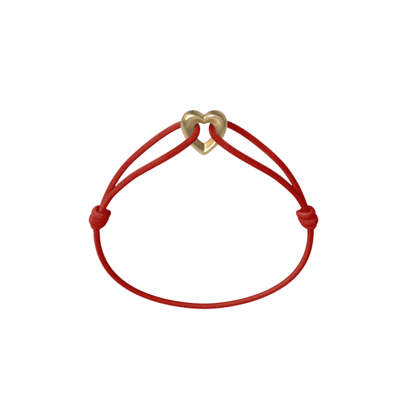 Golden Heart Cord Bracelet