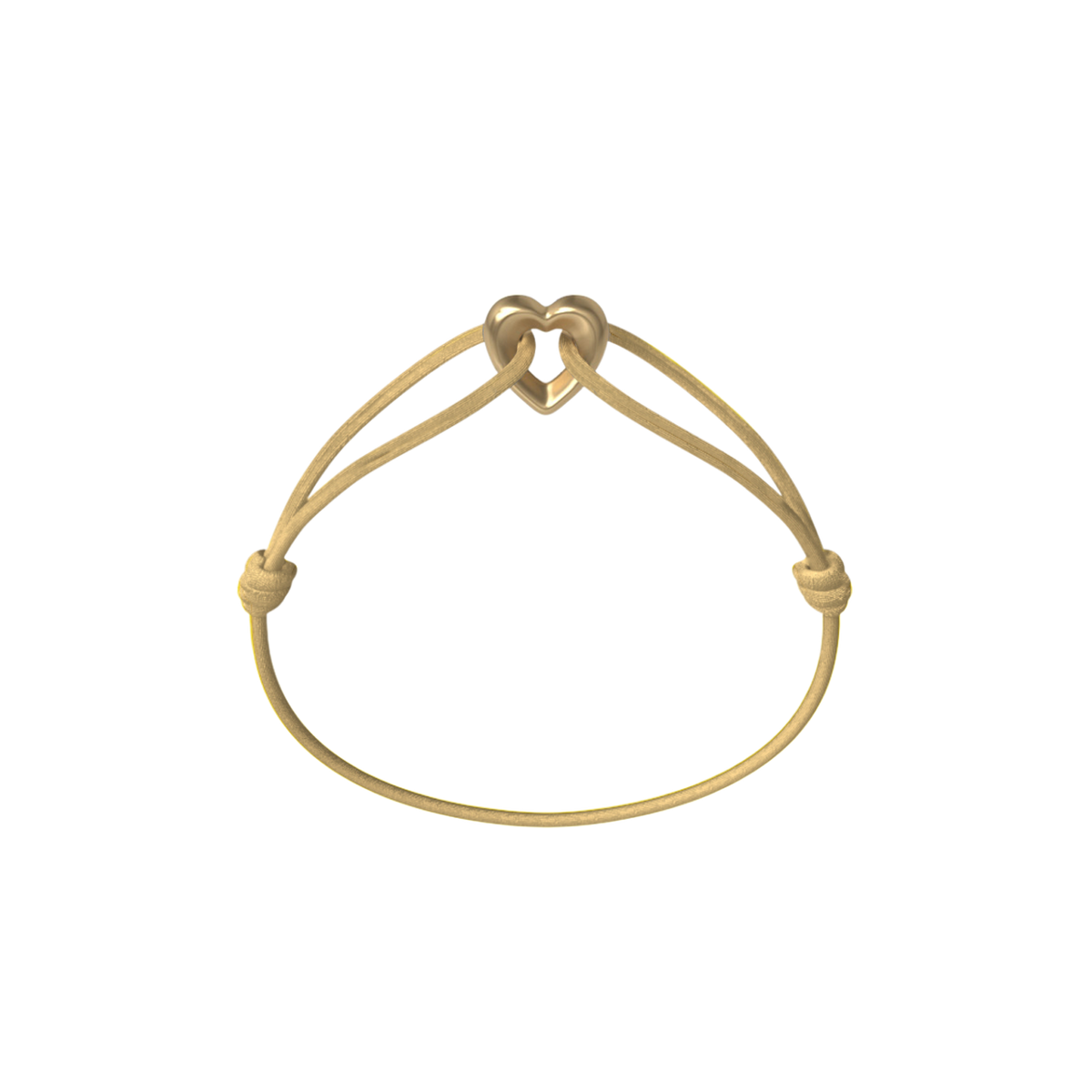 Golden Heart Cord Bracelet