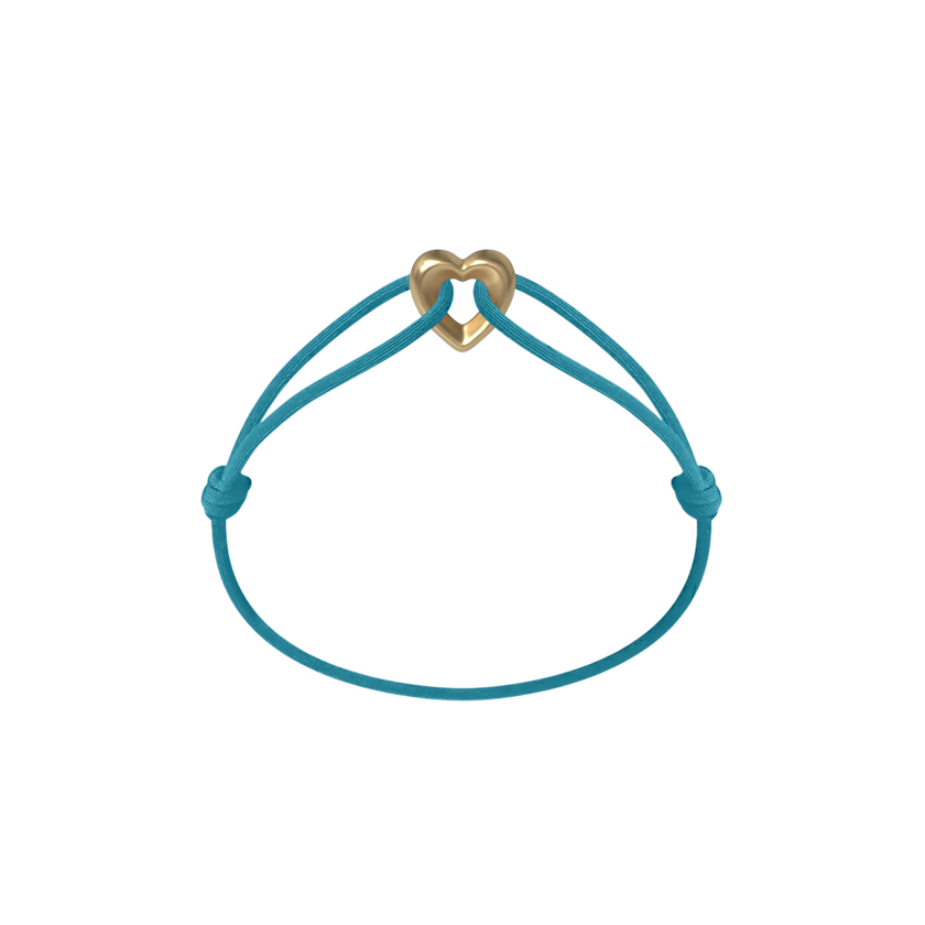 Golden Heart Cord Bracelet