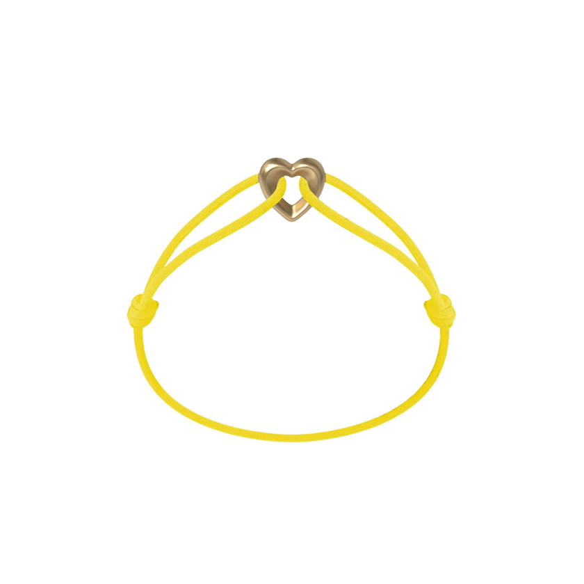 Golden Heart Cord Bracelet