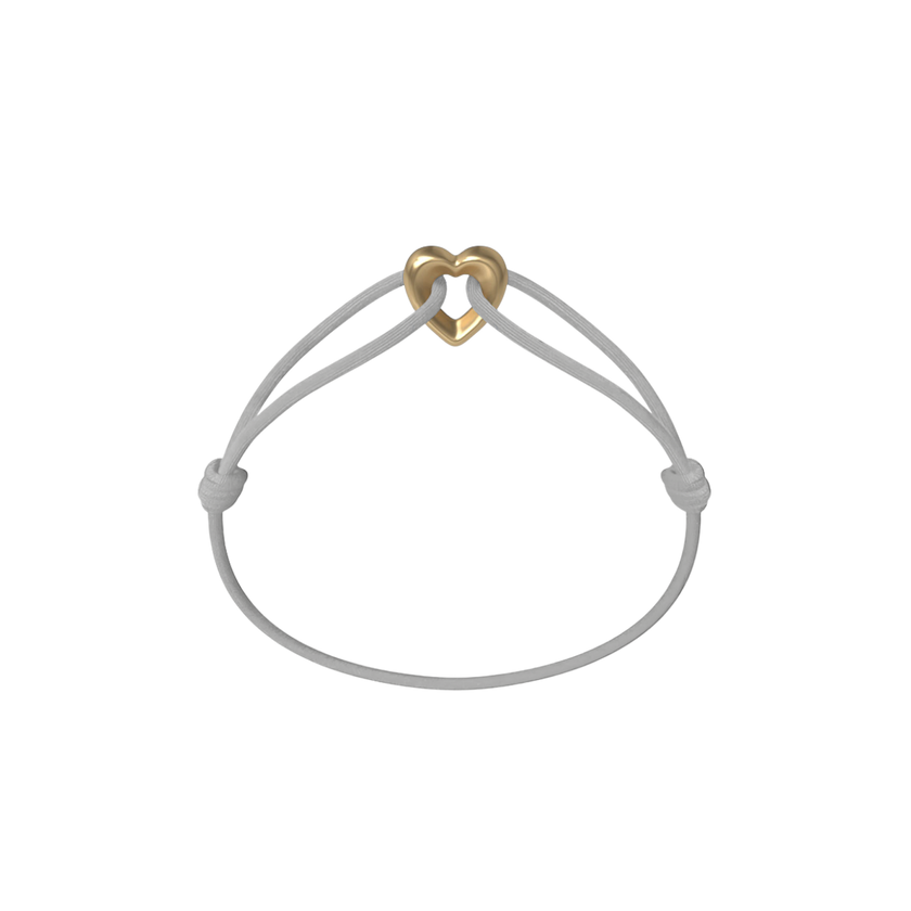 Golden Heart Cord Bracelet