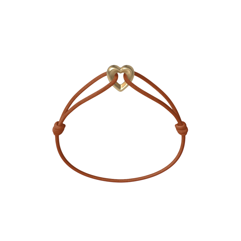 Golden Heart Cord Bracelet