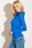Royal Blue Turtleneck Long Sleeve Top