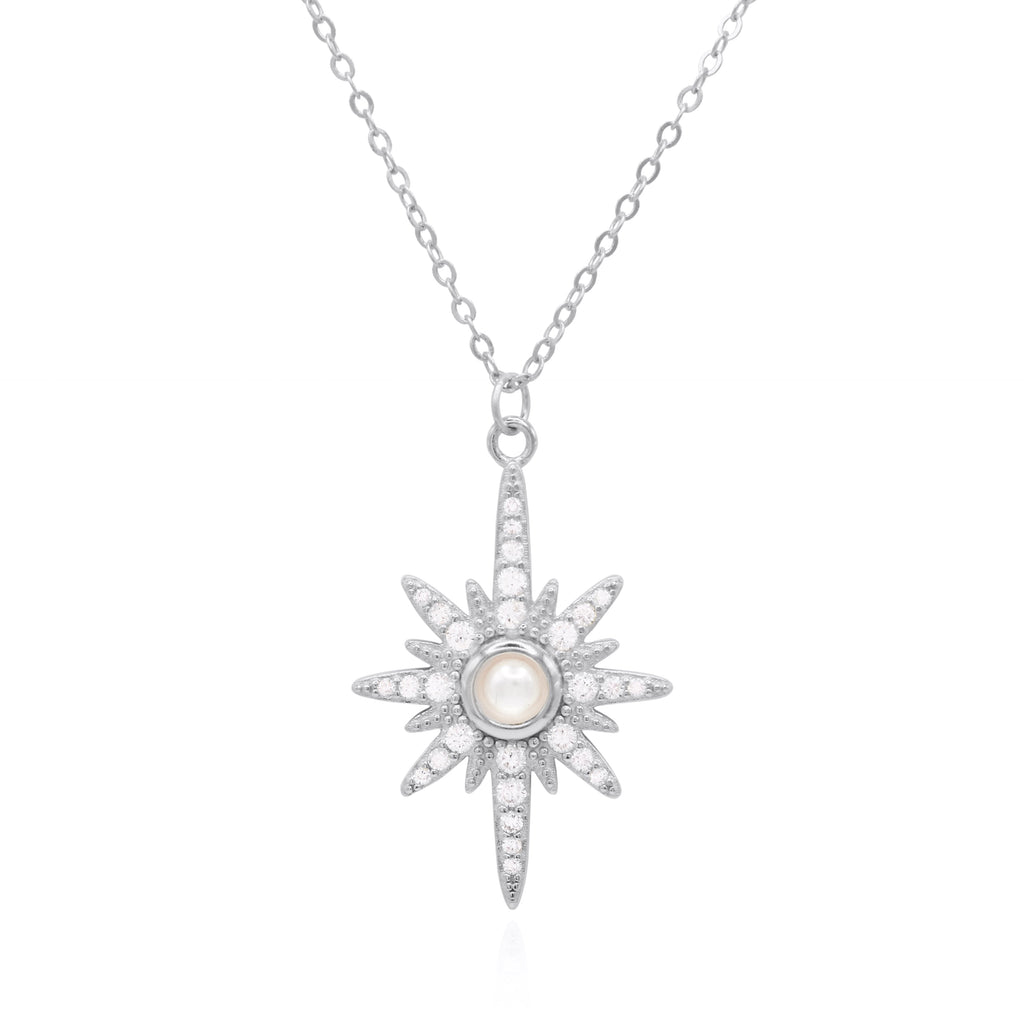 Heidi North Star Birthstone Necklace | 925 Sterling Silver