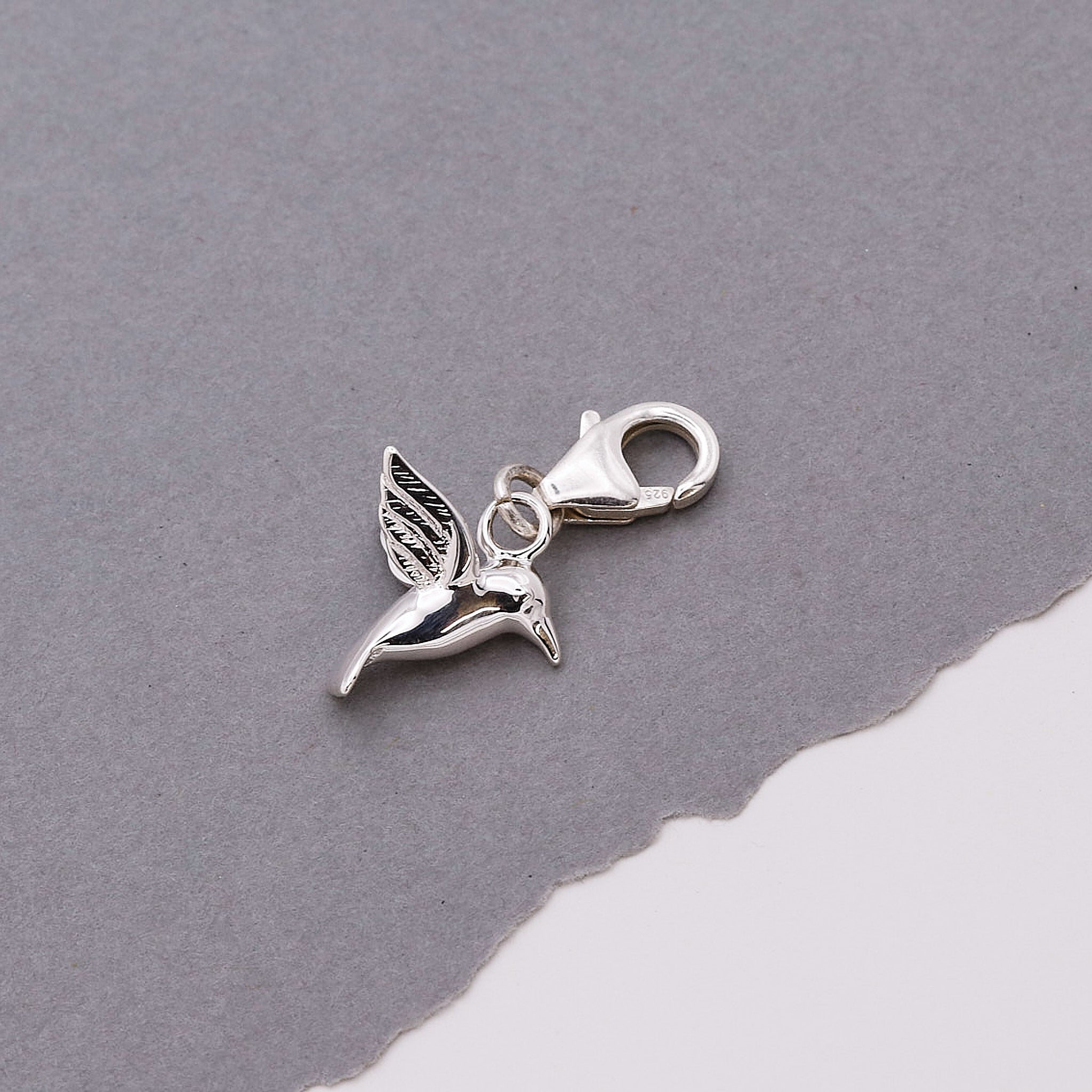 Hummingbird Silver Charm