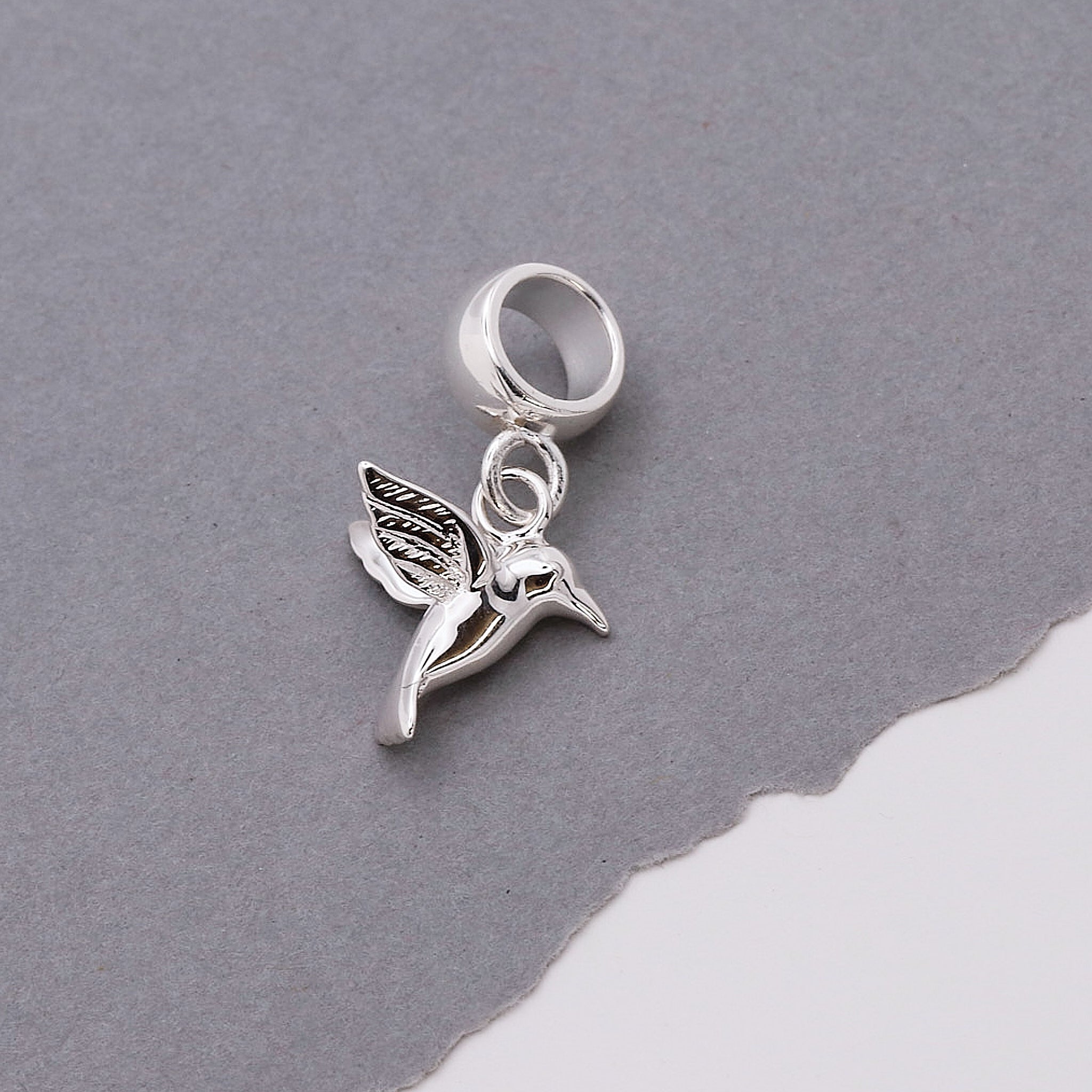 Hummingbird Silver Charm