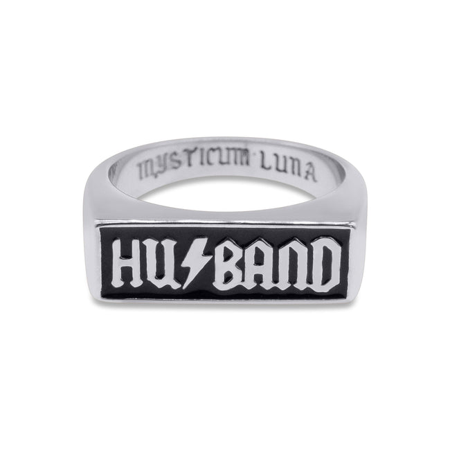 Husband Enamel Signet Ring
