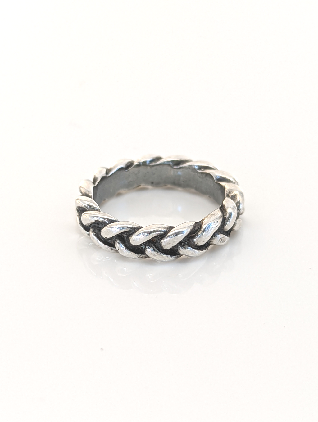 Silver Steed Plaited Ring 2
