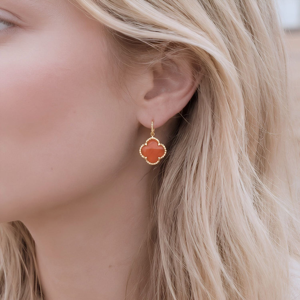 Tyche Gemstone Earrings Carnelian