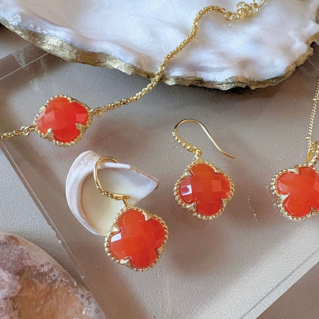 Tyche Gemstone Earrings Carnelian