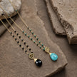 Klassisk Athena Kate ædelstens-rosenkranskæde halskæde sort onyx
