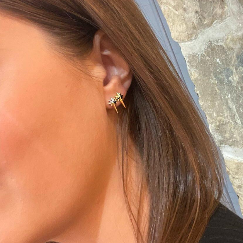 Orecchini a lobo Rising Star in argento sterling