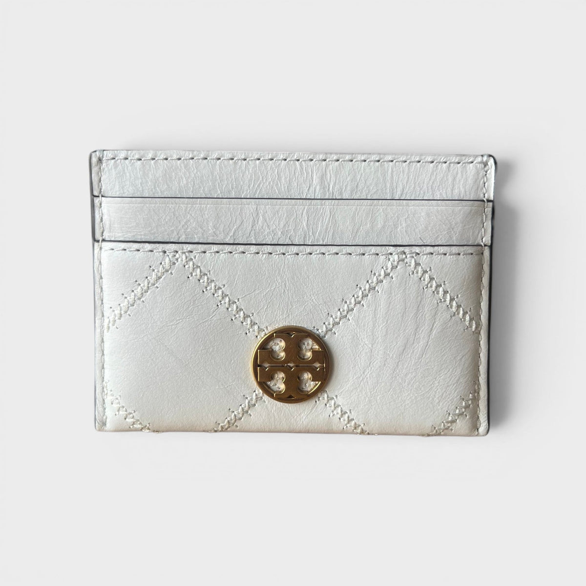 Stitched Detail Cardholder White
