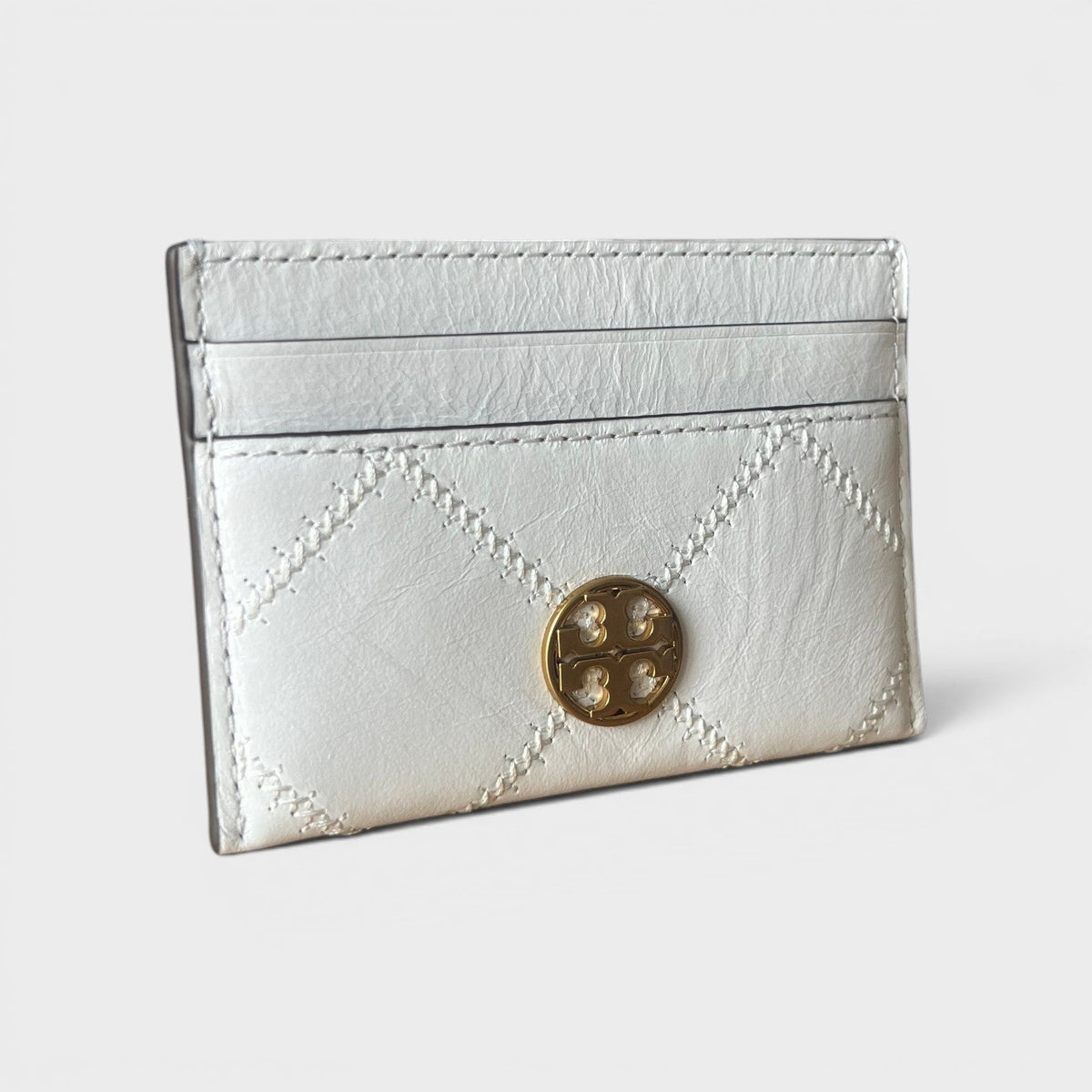 Stitched Detail Cardholder White