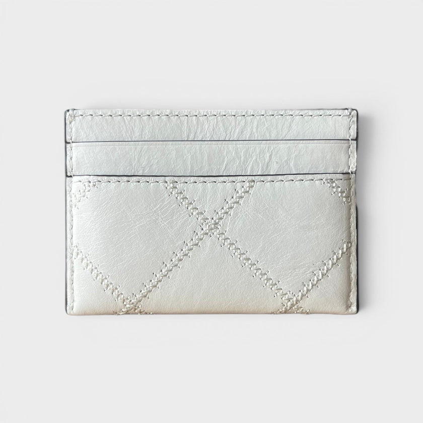 Stitched Detail Cardholder White
