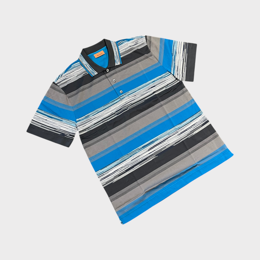 Short Sleeve Polo Blue Tones