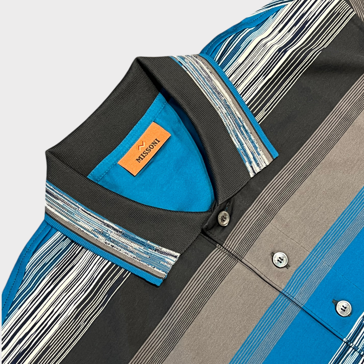 Short Sleeve Polo Blue Tones