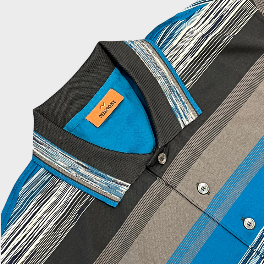 Short Sleeve Polo Blue Tones