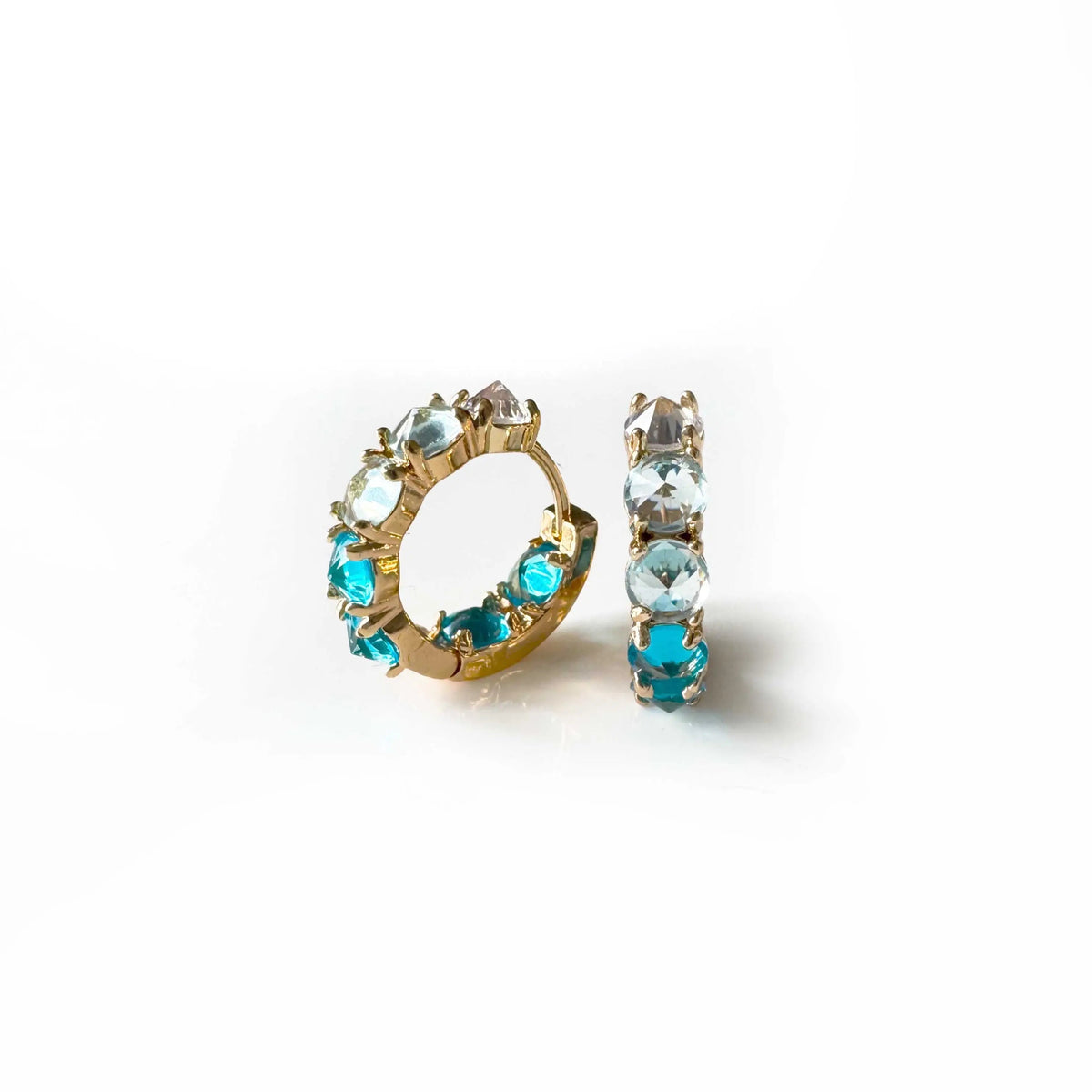 Arabella Aqua Jewel Creoler