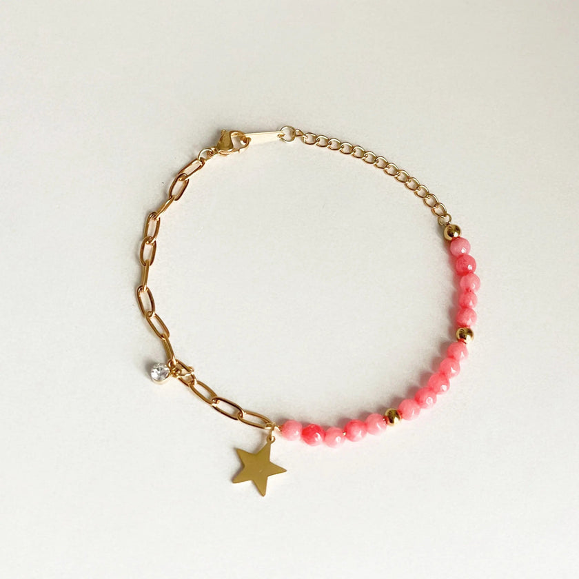 Bracciale con stelle placcato oro 18k Juno Luxe