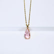 Collana con ciondolo a goccia rosa Carina
