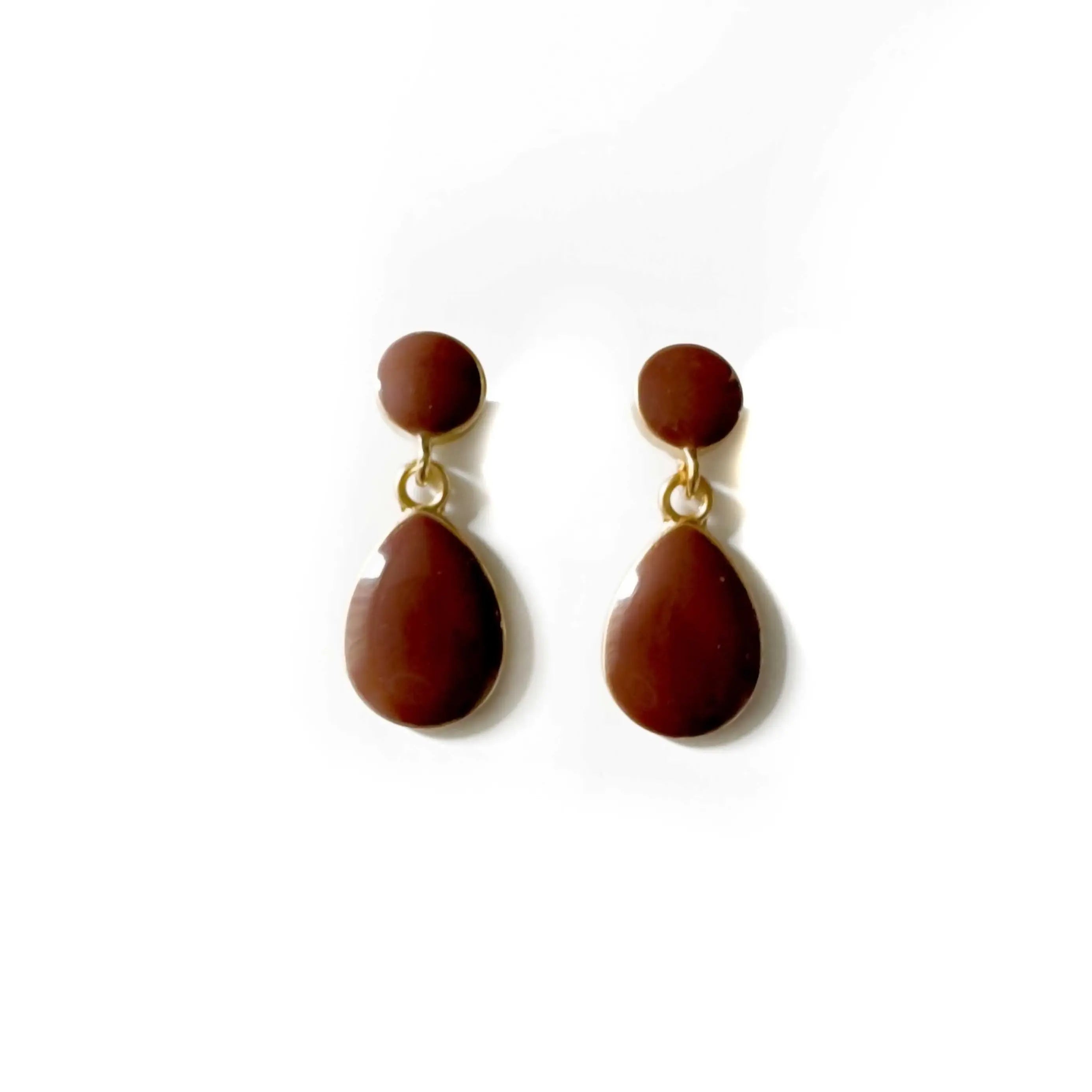 Terra Expresso Enamel Drop Earrings