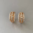 Sophia Jewelled Gold Hoops øreringe