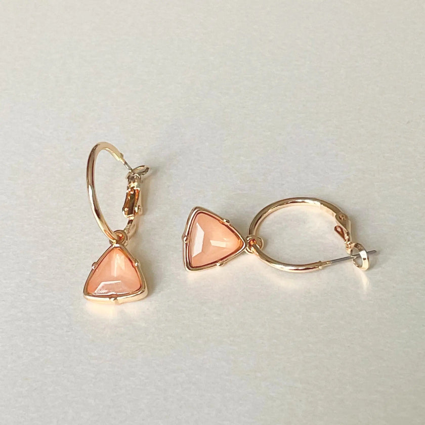 Orecchini a cerchio Holly Peach Gem
