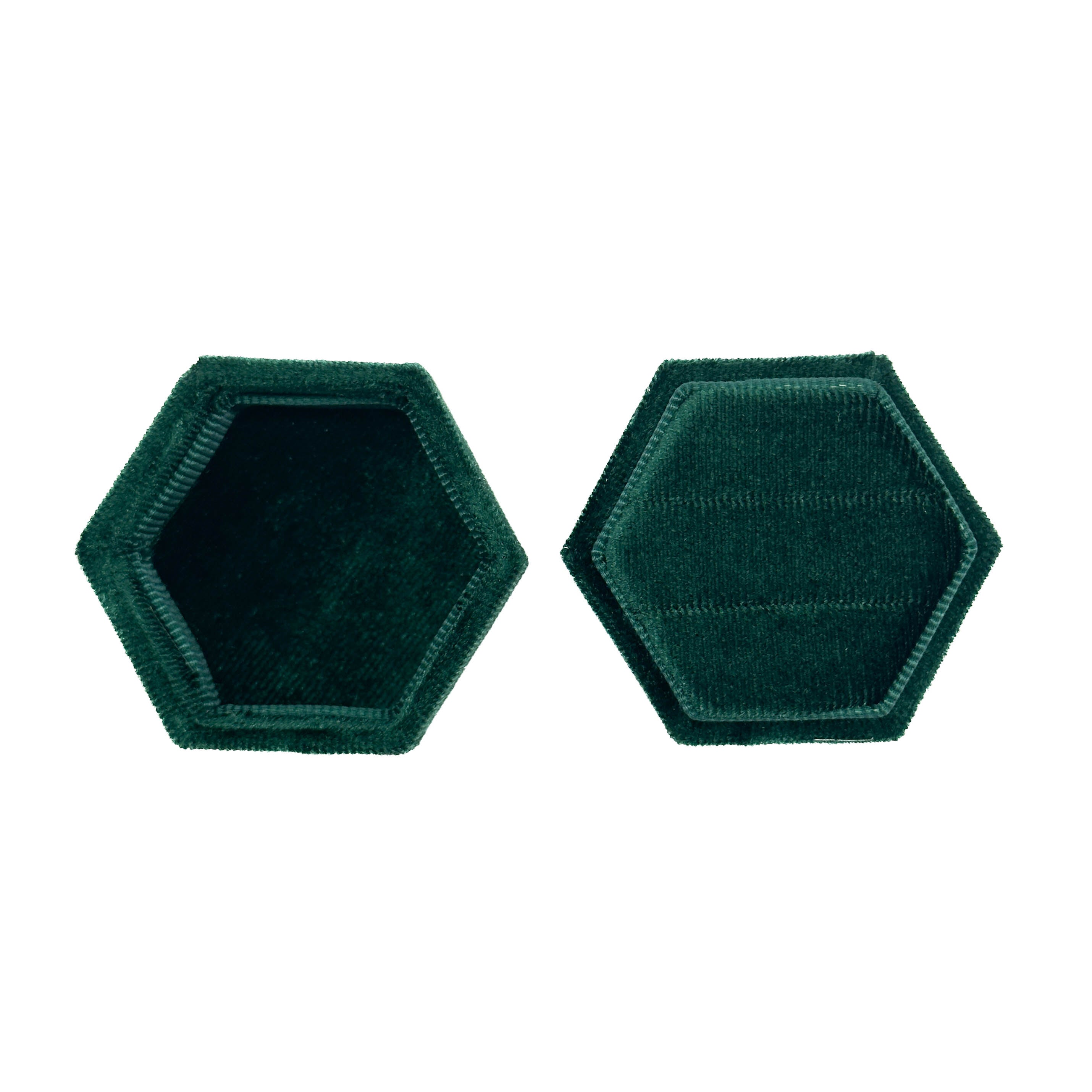 Green Hexagon 'To whatever end' Ring Box