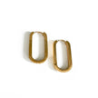 Orecchini a cerchio ovali con chiusura a cerniera Riley Luxe placcati in oro 18k
