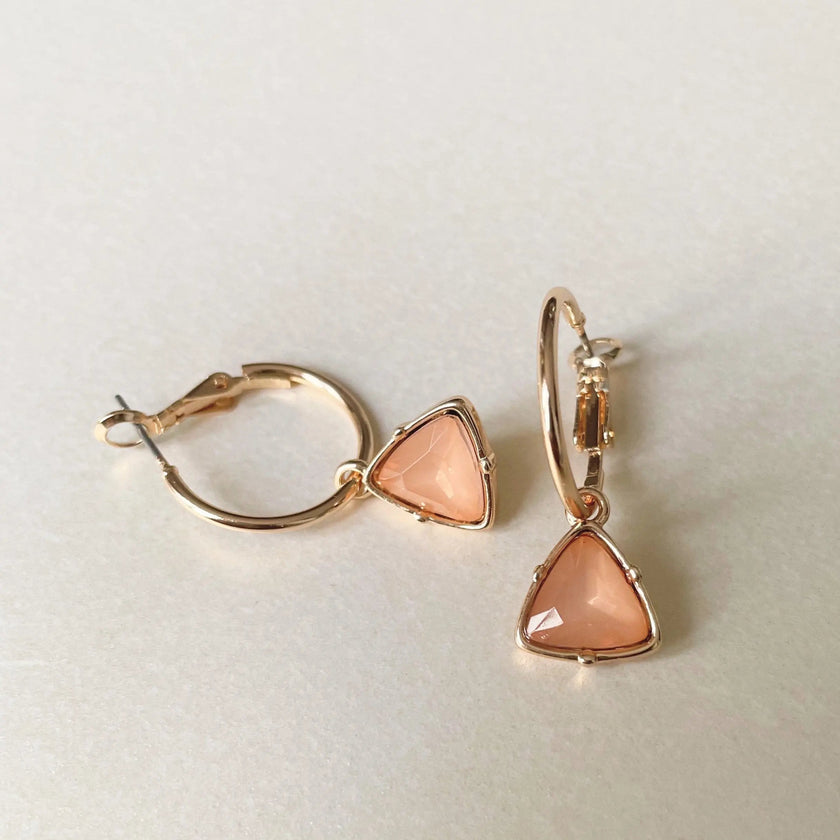Orecchini a cerchio Holly Peach Gem