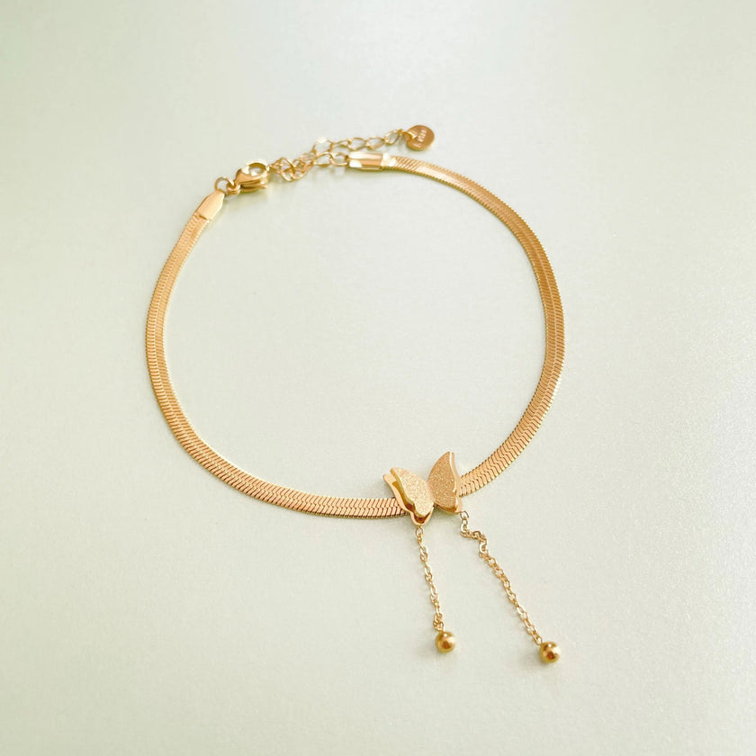 Zaari Luxe 18k gullbelagt sommerfugl-ankellenke