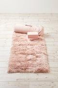 Soft pink shearling wellness mat