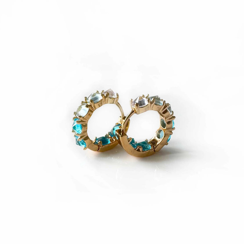 Arabella Aqua Jewel Creoler