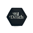 Boîte à alliances hexagonale noire « 'Til Death »