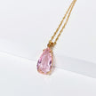 Collana con ciondolo a goccia rosa Carina