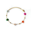 Bracelet fleuri en perles multicolores Lucy