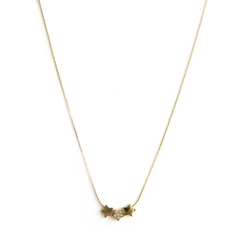 Cassiopeia Luxe 18k Gold Plated  Delicate Star Cluster Necklace