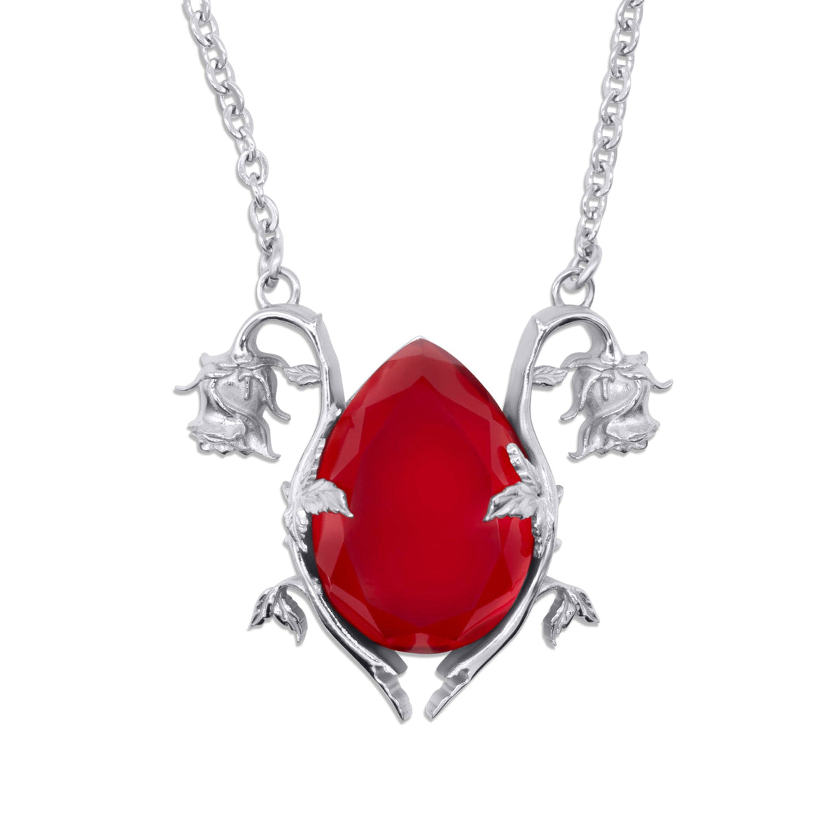 Collar de piedras preciosas Rosa de flor maldita