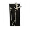 Silver Eagle Brooch Chain Lapel Pin