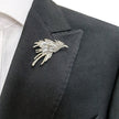 Silver Jewelled Phoenix Lapel Pin