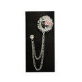 Stars & Stripes Shield Emblem Chain Lapel Pin
