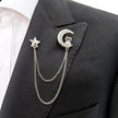 Owl At Night Lapel Chain Brooch